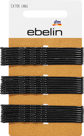 Haarklemmen extra lang, schwarz/braun/goldfarben ebelin
