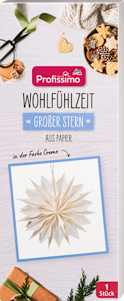 Stern aus Papier groß creme  Profissimo