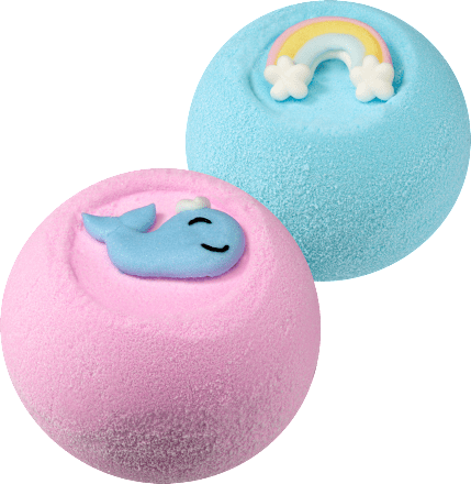 Badekugeln Wal/Regenbogen Balea