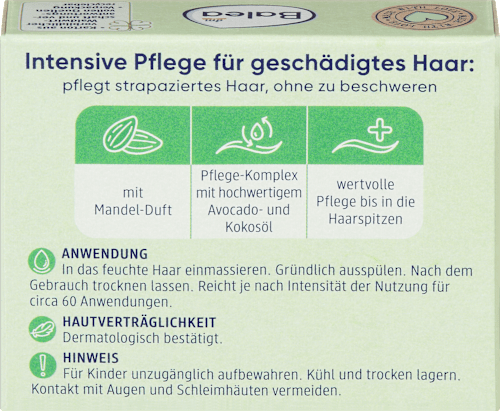 Trdi šampon za lase z avokadovim oljem in izvlečkom mandljev Balea