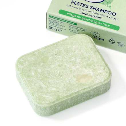 Trdi šampon za lase z avokadovim oljem in izvlečkom mandljev Balea