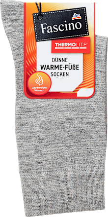 Socken mit Wollanteil Thermolite® grau Gr. 35-38 Fascino