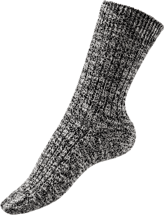 Socken in Mouliné-Optik schwarz Gr. 35-38 Fascino