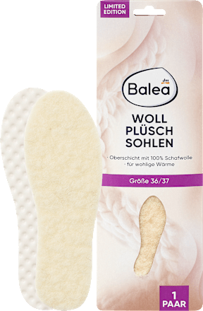 Einlegesohlen Wollplüsch Gr. 36/37 Balea