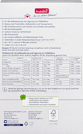 Simítózáras mélyhűtőzacskó, 5 literes Profissimo