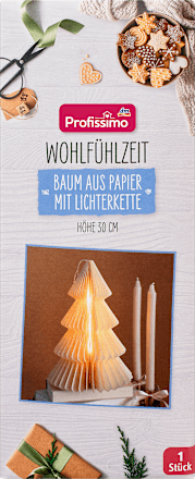 Wohlfühlzeit Baum aus Papier mit Lichterkette Profissimo