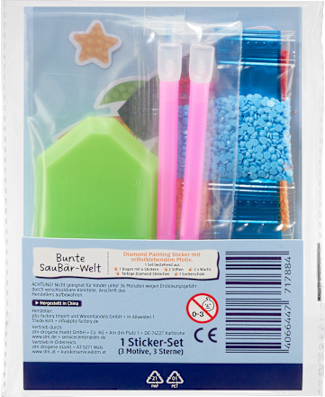 Sticker-Set glitzernd zum Verzieren SauBär