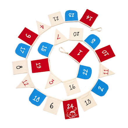 Adventskalender, Wende-Girlande zum Selbstbefüllen SauBär