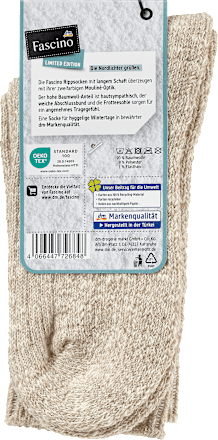 Socken in Mouliné-Optik beige Gr. 39-42 Fascino