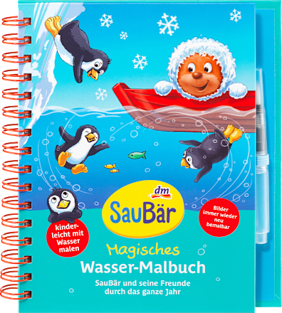 Magisches Wasser-Malbuch SauBär