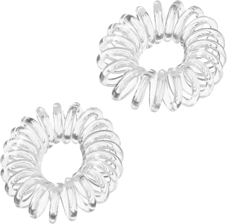 Spiralne mini gumki do włosów w kolorze przezroczystym ebelin