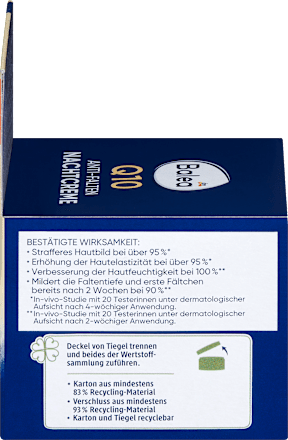 Ránctalanító éjszakai arckrém Q10-zel Balea