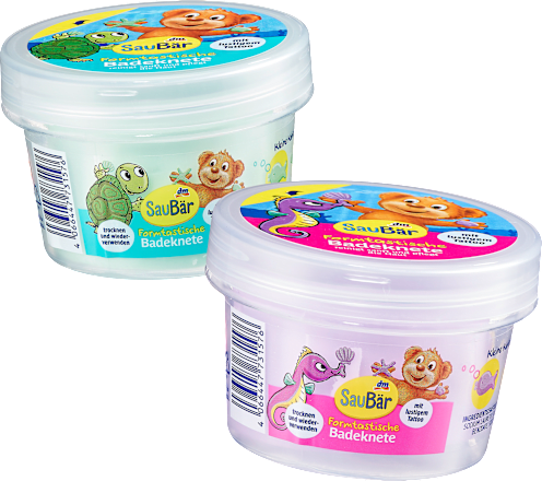 Kinder Badezusatz Formtastische Badeknete mit Tattoo SauBär