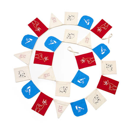 Adventskalender, Wende-Girlande zum Selbstbefüllen SauBär