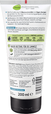 SPORTS NATURE 3IN1 gel za tuširanje alverde NATURKOSMETIK MEN