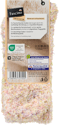 Kuschelsocken mit recyceltem Polyester bunt Gr. 35-38 Fascino