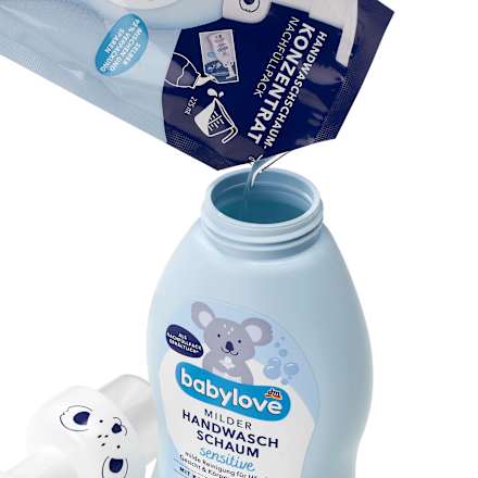 Jemná umývacia pena na ruky, náhradná náplň sensitive babylove