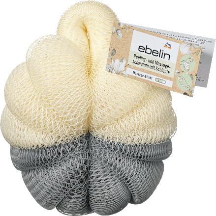 Peeling-Massageschwamm mit Schlaufe ebelin