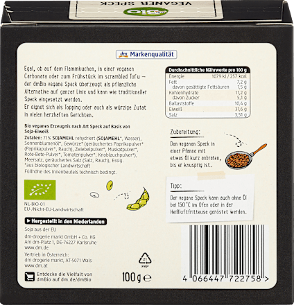 Veganer Speck dmBio
