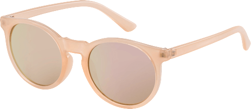 Sonnenbrille Erwachsene hellrosa Gestell, runde, verspiegelte Gläser SUNDANCE