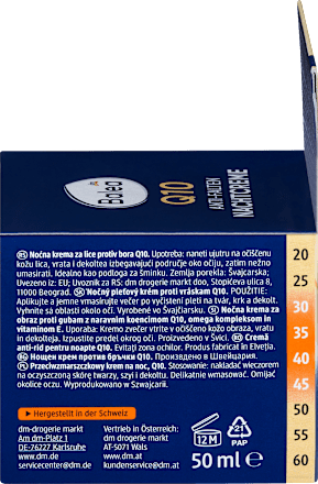 Ránctalanító éjszakai arckrém Q10-zel Balea