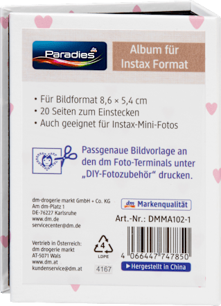 Fotoalbum Instax Mini Herz  Paradies