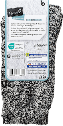 Socken in Mouliné-Optik schwarz Gr. 39-42 Fascino