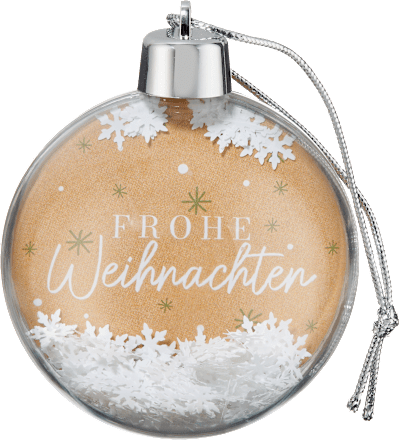Foto Weihnachtskugeln mit Schnee Paradies