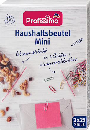 Znovu-uzatvárateľné vrecká do domácnosti mini Profissimo