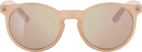 Sonnenbrille Erwachsene hellrosa Gestell, runde, verspiegelte Gläser SUNDANCE