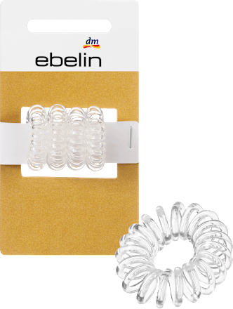 Spiralne mini gumki do włosów w kolorze przezroczystym ebelin