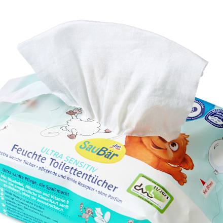 Ultra szenzitív nedves toalettpapír, 2x60 db SauBär