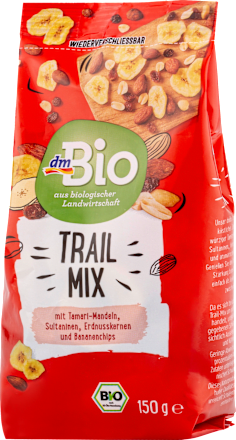 Bio oreškov in suhega sadja Trail Mix dmBio