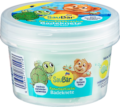 Kinder Badezusatz Formtastische Badeknete mit Tattoo SauBär