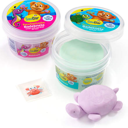 Kinder Badezusatz Formtastische Badeknete mit Tattoo SauBär