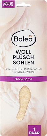 Einlegesohlen Wollplüsch Gr. 36/37 (1 Paar) Balea