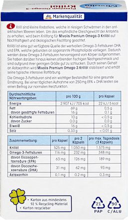 Omega-3 krillolaj étrend-kiegészítő kapszula, 60 db Mivolis