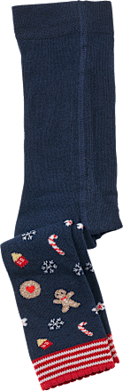 Leggings mit Weihnachts-Muster, blau, Gr. 110/116 PUSBLU