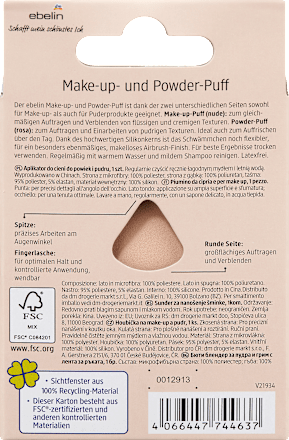 Puf pentru pudră 2în1 ebelin
