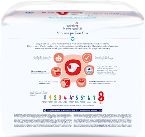 Windeln Premium Gr. 8 18+ kg babylove