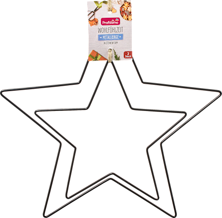 Wohlfühlzeit Metallringe in Sternenform Profissimo
