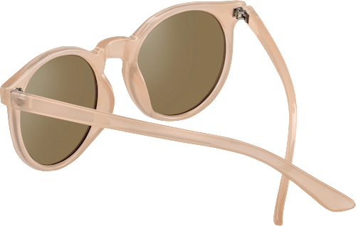 Sonnenbrille Erwachsene hellrosa Gestell, runde, verspiegelte Gläser SUNDANCE