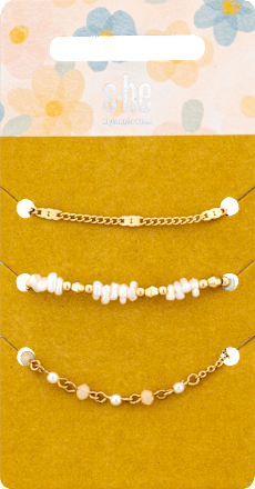 Armband-Set gold mit Perlen SHE