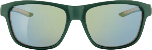 Sonnenbrille Erwachsene grünes Metallic-Gestell, verspiegelte Gläser SUNDANCE