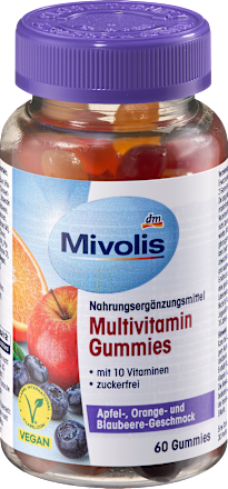 multivitamínové gumové bonbóny 60 ks Mivolis