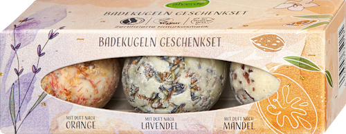 Geschenkset Badekugeln 3tlg alverde NATURKOSMETIK