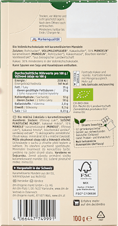 Zimska mlečna čokolada dmBio