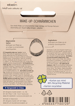 Make-up Schwämmchen Oval ebelin