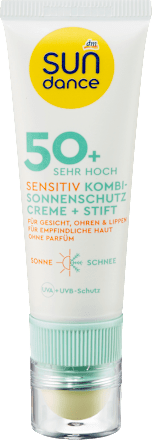 Sonnenschutz Kombi Gesicht Creme + Stift Sensitiv LSF50+ (25ml + 3g) SUNDANCE
