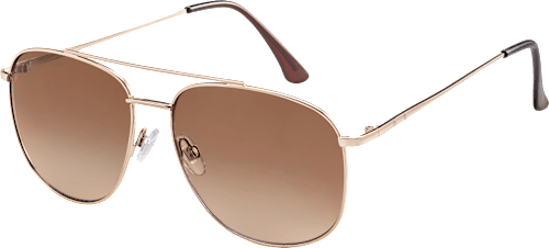 Sonnenbrille Erwachsene Pilot, goldenes Gestell, hellbraun getönte Gläser SUNDANCE